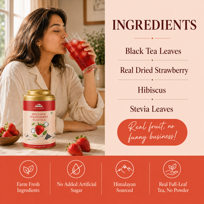 Shillong Strawberry Iced Tea – Free Steel Infuser Inside