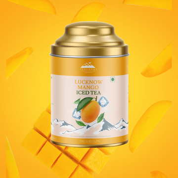 Lucknow Mango Iced Tea tin packaging front view